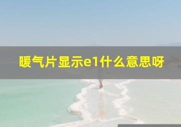 暖气片显示e1什么意思呀