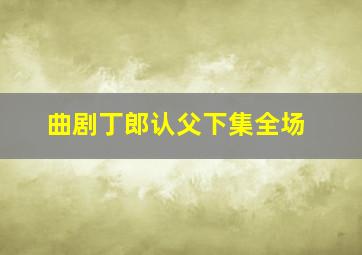 曲剧丁郎认父下集全场