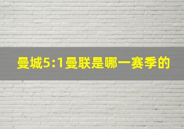 曼城5:1曼联是哪一赛季的