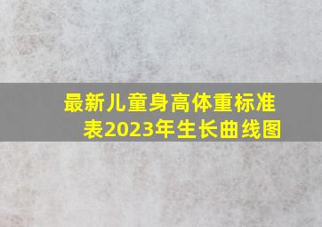 最新儿童身高体重标准表2023年生长曲线图