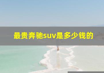 最贵奔驰suv是多少钱的