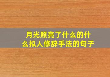 月光照亮了什么的什么拟人修辞手法的句子