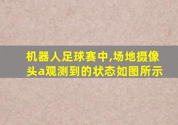 机器人足球赛中,场地摄像头a观测到的状态如图所示