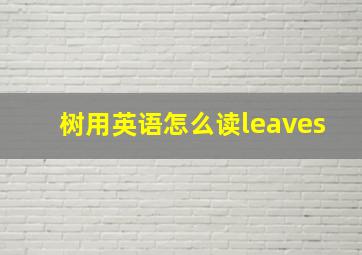 树用英语怎么读leaves