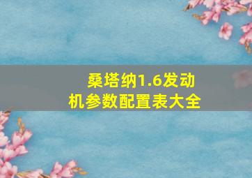 桑塔纳1.6发动机参数配置表大全