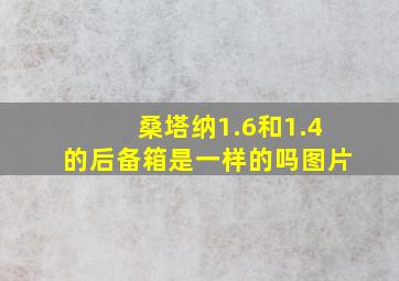 桑塔纳1.6和1.4的后备箱是一样的吗图片