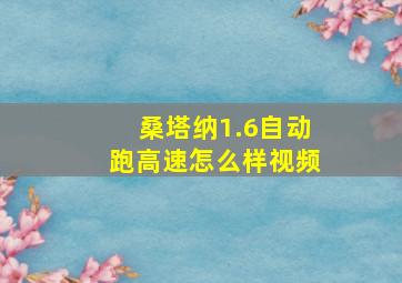 桑塔纳1.6自动跑高速怎么样视频