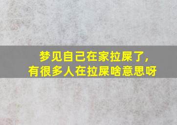 梦见自己在家拉屎了,有很多人在拉屎啥意思呀