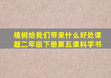 植树给我们带来什么好处课题二年级下册第五课科学书