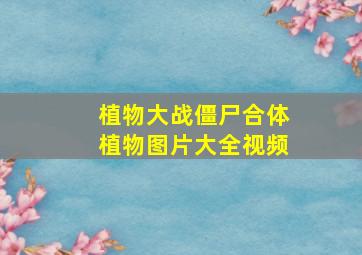 植物大战僵尸合体植物图片大全视频