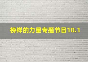 榜样的力量专题节目10.1