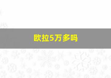 欧拉5万多吗