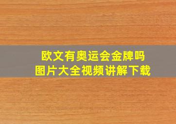 欧文有奥运会金牌吗图片大全视频讲解下载