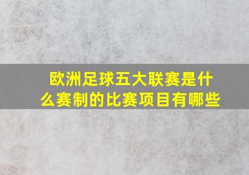 欧洲足球五大联赛是什么赛制的比赛项目有哪些