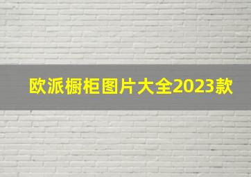 欧派橱柜图片大全2023款