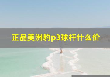 正品美洲豹p3球杆什么价