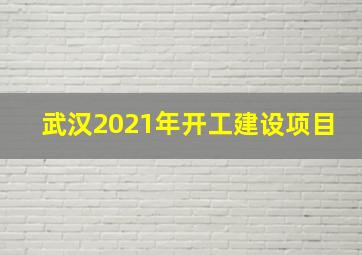 武汉2021年开工建设项目