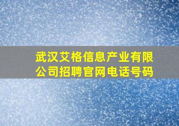 武汉艾格信息产业有限公司招聘官网电话号码