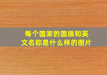 每个国家的国旗和英文名称是什么样的图片