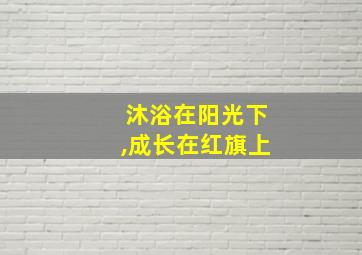 沐浴在阳光下,成长在红旗上