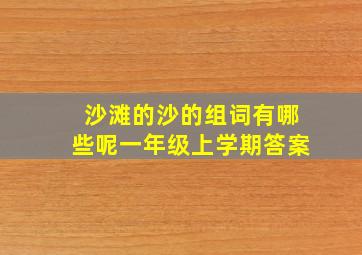 沙滩的沙的组词有哪些呢一年级上学期答案