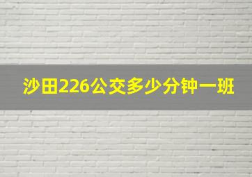 沙田226公交多少分钟一班