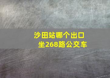 沙田站哪个出口坐268路公交车