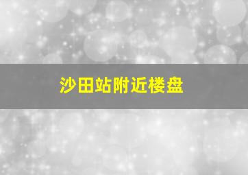 沙田站附近楼盘