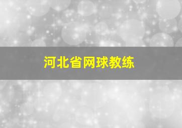 河北省网球教练