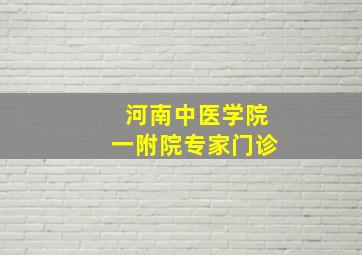 河南中医学院一附院专家门诊