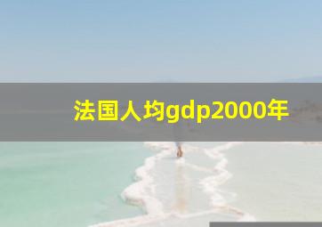 法国人均gdp2000年