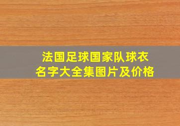 法国足球国家队球衣名字大全集图片及价格