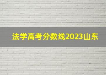 法学高考分数线2023山东