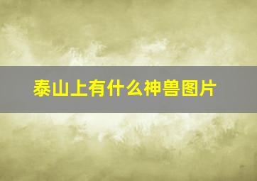 泰山上有什么神兽图片