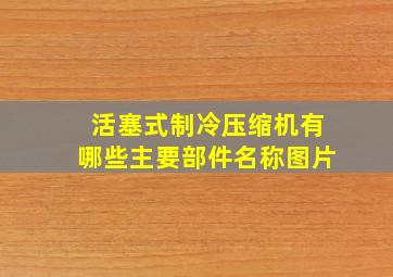 活塞式制冷压缩机有哪些主要部件名称图片