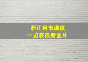 浙江各市温度一览表最新图片