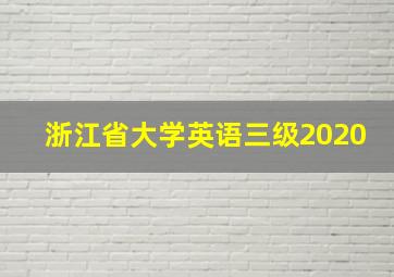 浙江省大学英语三级2020