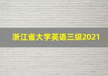 浙江省大学英语三级2021