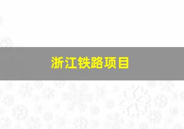 浙江铁路项目