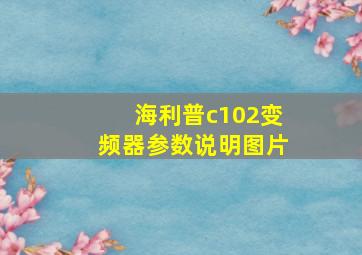 海利普c102变频器参数说明图片