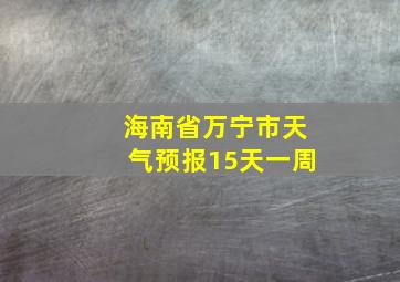 海南省万宁市天气预报15天一周