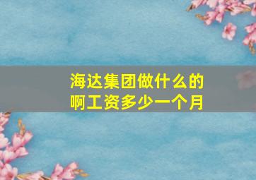 海达集团做什么的啊工资多少一个月