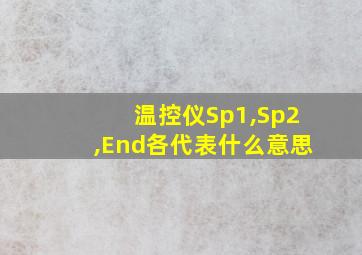 温控仪Sp1,Sp2,End各代表什么意思