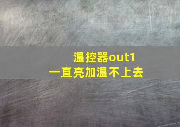 温控器out1一直亮加温不上去