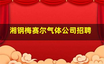 湘钢梅赛尔气体公司招聘