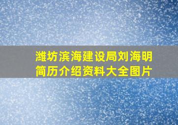 潍坊滨海建设局刘海明简历介绍资料大全图片