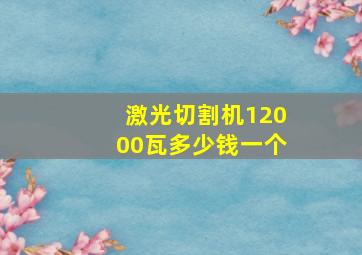 激光切割机12000瓦多少钱一个