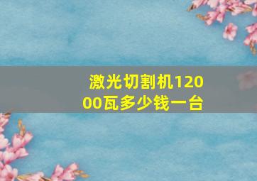 激光切割机12000瓦多少钱一台