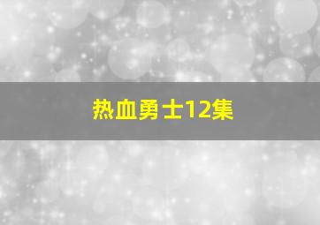 热血勇士12集