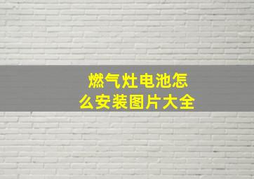 燃气灶电池怎么安装图片大全